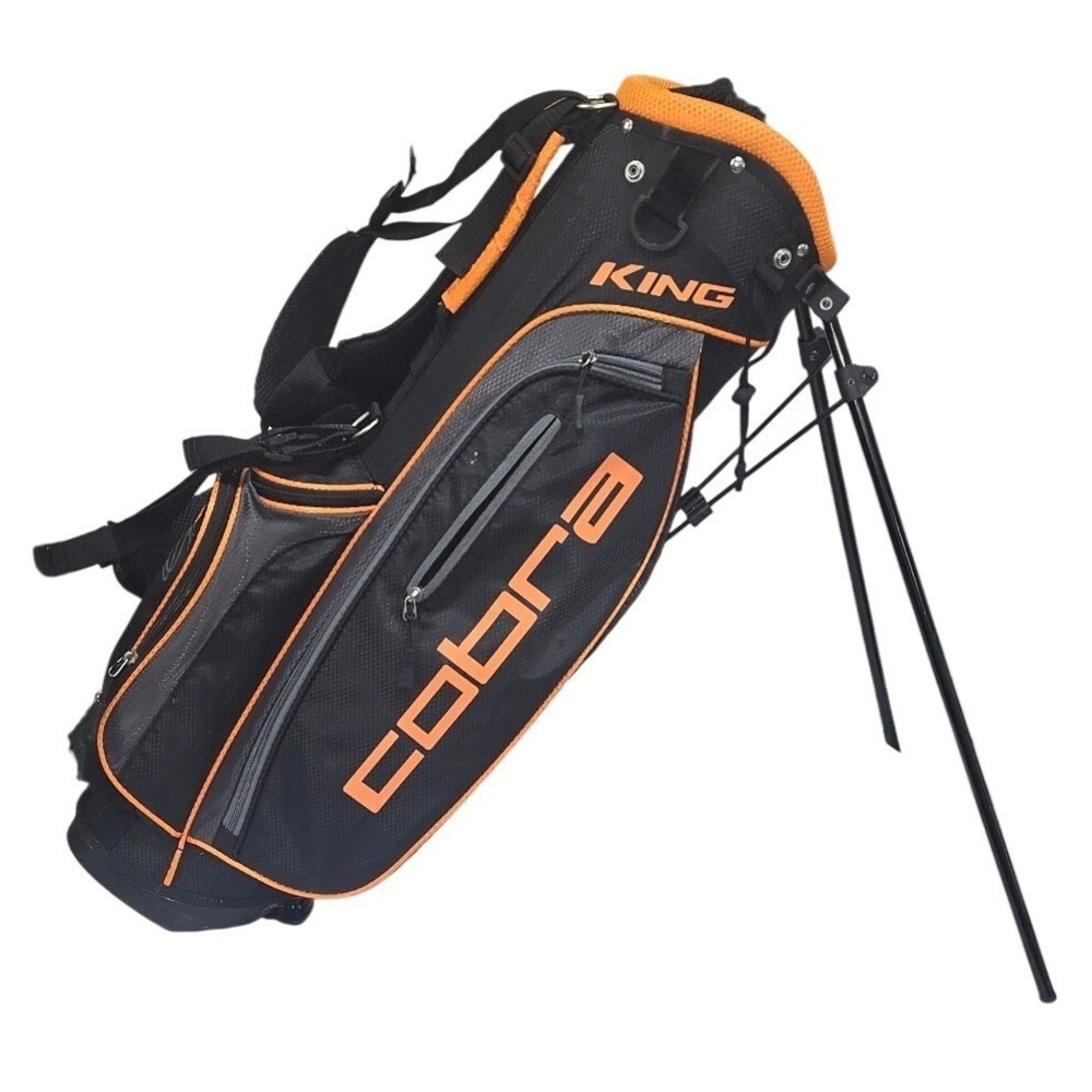 Cobra King Golf Kids Stand Bag Black Orange 4-Way Divider Lightweight Carry Bag